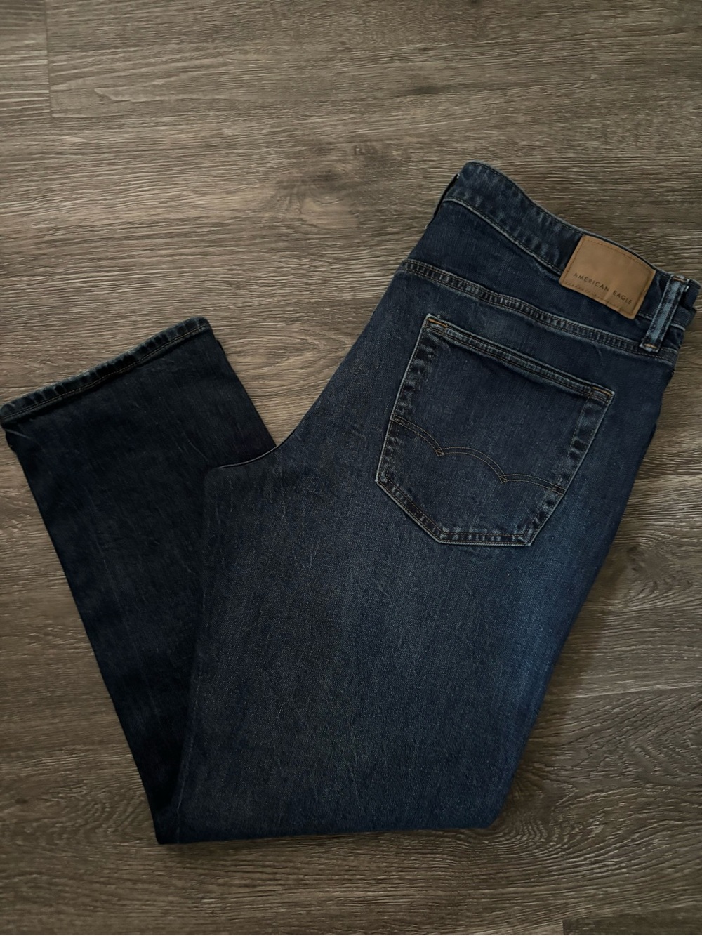 American Eagle Outfitters Men’s Dark Indigo Straight Jeans